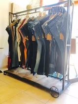 Comprar Perchero Hierro Y Madera Estilo Industrial , Ruedas Hierro