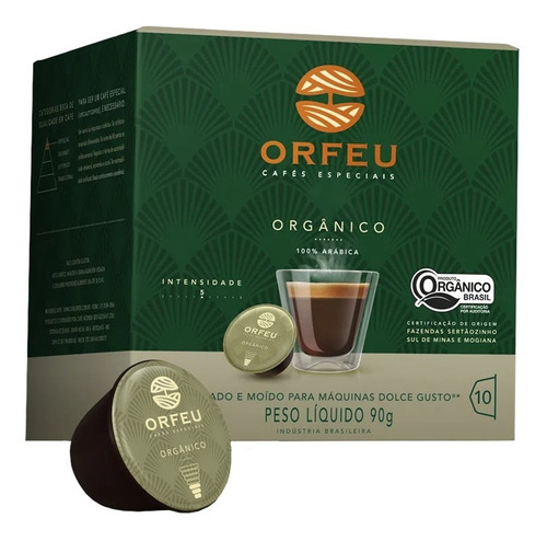 Café Orfeu Dolce Gusto Orgânico 10 Capsulas