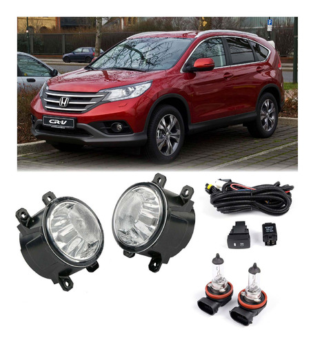 Kit Faros Niebla Honda Crv 2012 2013 2014 Con Arneses Y Switch