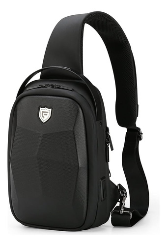 ~? Fenruien Hard Shell Sling Bag Para Hombres, Mochila Cross