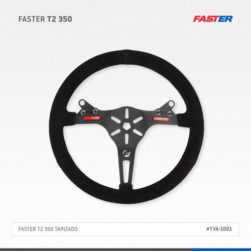 Volante Deportivo Tapizado Gamuza Faster T2 350 C