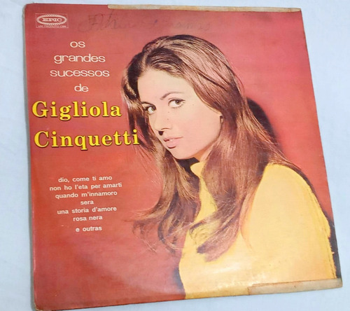 Lp Vinil Os Grandes Sucessos De Gigliola Cinquetti