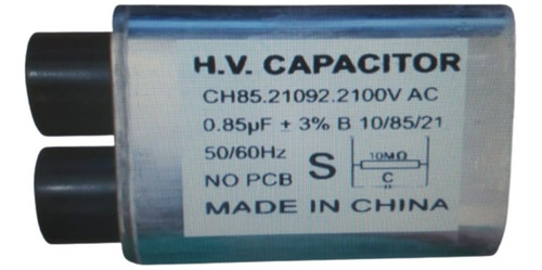 Capacitor Alta Tensão Microondas 0,85uf - 2100v 