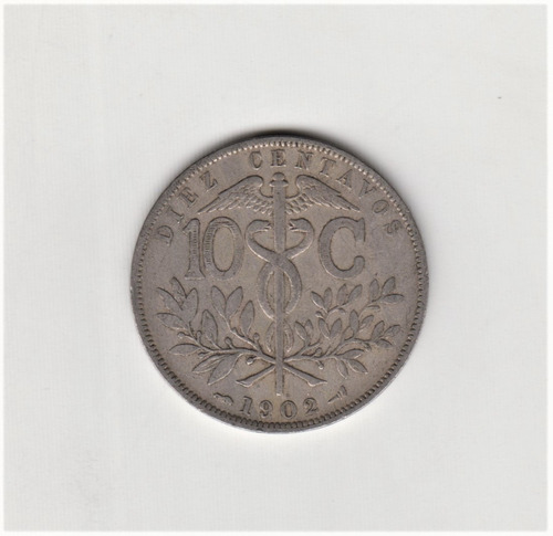 Moneda Bolivia 10 Centavos 1902 (c85)