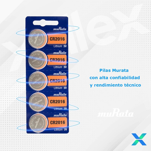 5 X Pilas Boton Cr2016 Sony / Murata 2016 San Martin