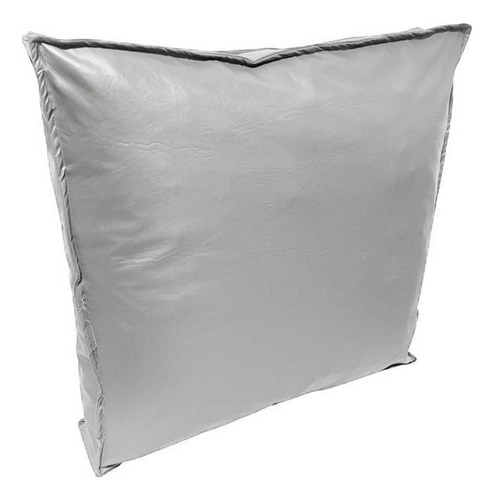 Funda Para Almohadones Algarrobo Sillon Ecocuero 60x60x10 Color 2-Gris Liso