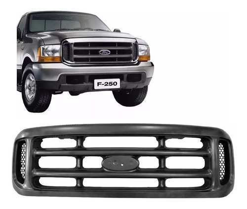 Grade Dianteira Ford F250 1999 2000 2001 2002 2003 2005 F350 F4000 1999 2000 2001 2002 2003 2004 2005 2006 2007 - Cinza