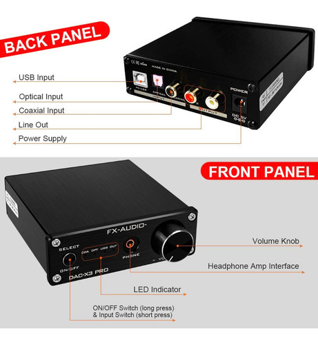 Fx-audio X3pro Dac - Auriculares Convertidores Digitales A A