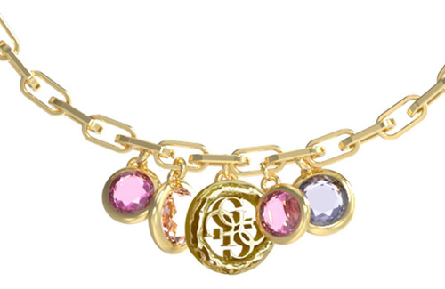Pulsera Guess Mujer Petra Dorado Diámetro 9 Cm Largo 18 Cm