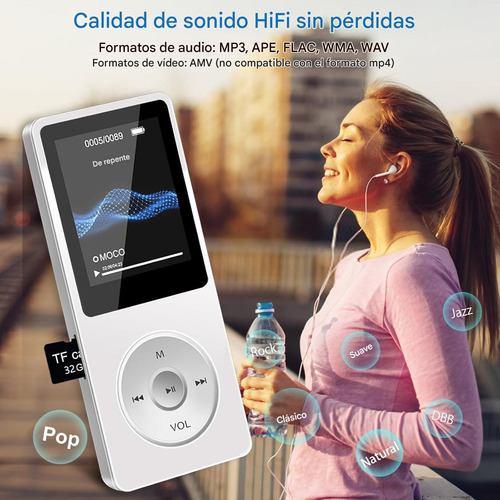 Reproductor Música Mp3 Con Bluetooth Función De Portátil