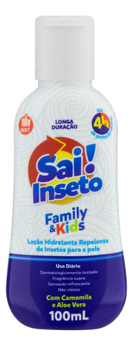 Repelente Loção Sai! Inseto Family & Kids Longa Duração Squeeze 100ml