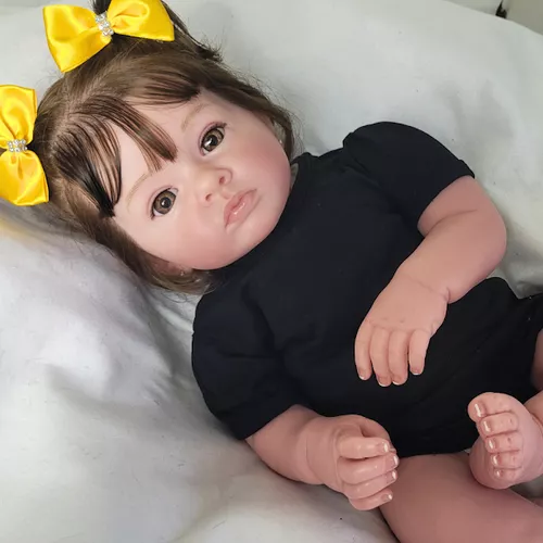 Boneca Bebê Reborn Princesa Morena Muito Linda E Realista