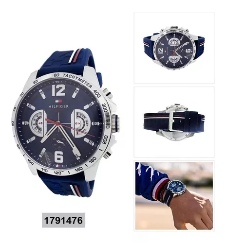 Tommy Hilfiger Reloj Multiesfera para Hombre de Cuarzo con Correa en  Silicona 1791474: .es: Relojes