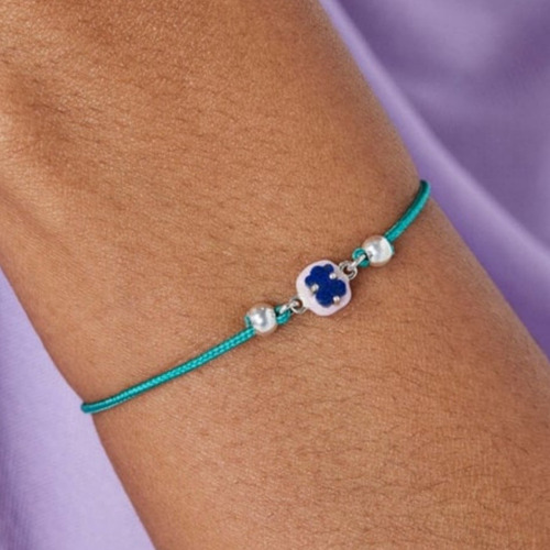 Pulsera De Cordón Turquesa Con Lapislázuli Y Esmalte Tous