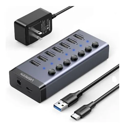 comprar Hub De 7 Puertos Ugreen usb 3.0 Interruptor Led Cm481 90305