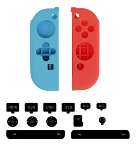 Carcasa Protectora Silicona Joycon Para Nintendo Switch Grip