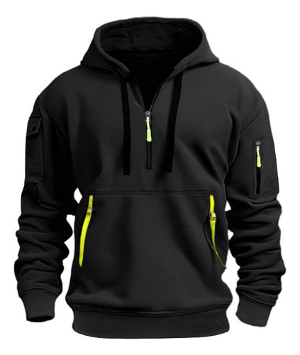 Sudadera Con Capucha Y Cremallera Para Hombre De Primavera Y