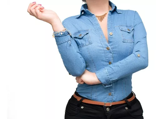 Estupendas Camisas De Jean Para Mujer, Únicas | Cuotas sin interés
