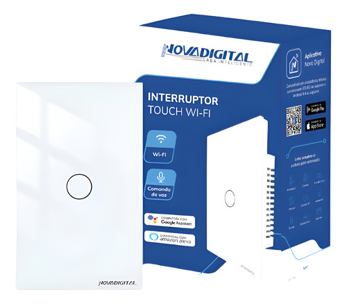 Interruptor Touch Inteligente Wi-fi 1 Botão Branco