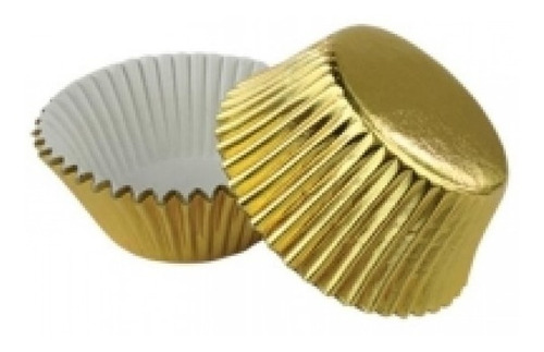 100 Capacillos Metálicos Oro Dorado Cupcake Bombas