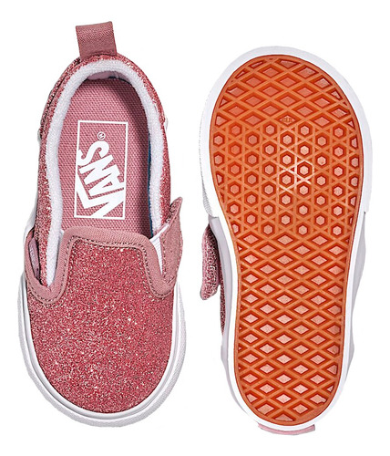 Vans Classic Slip-on Gliter V Inf Para Niña Color Rosa