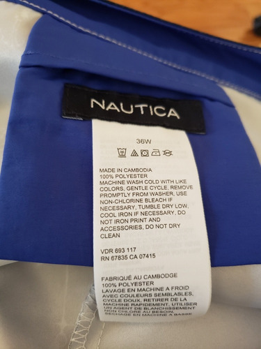 Imagen 4 de 7 de Pantalon De Baño Azul Anclas Nautica 36w ( 1309 )