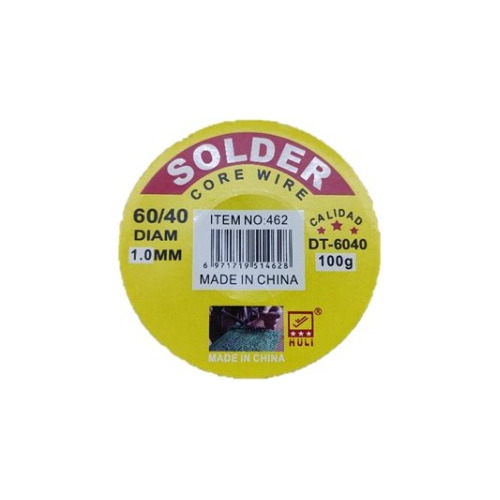 Estaño Soldadura, Rollo De 100gr, Diametro 1mm, 60/40 Solder