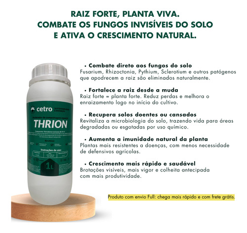 Trichoderma Harzianum, Controle De Fusarium E Rhizoctonia 1l