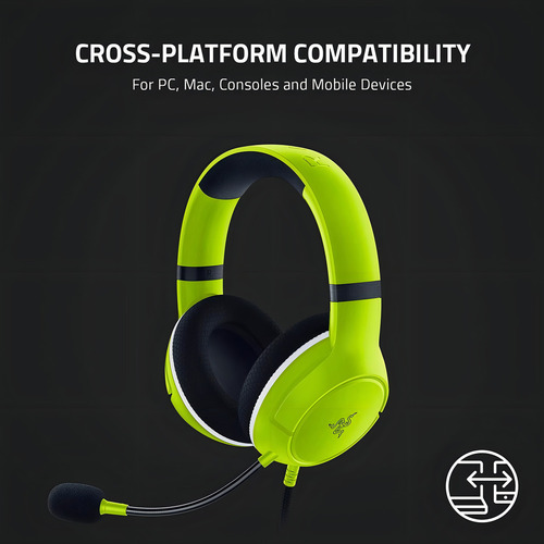 Fones de ouvido Razer® Kaira X para Xbox Series S/X Gamer, cor limão, cor clara, limão