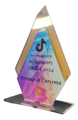 Trofeos Acrilico Reconocimiento 15 Cm Impreso Uv