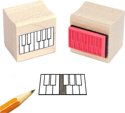 Sello De Goma De Diagrama De Mini Piano