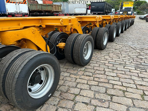 Carreta Prancha Modular Linha De Eixo Biseli - 12 Eixos
