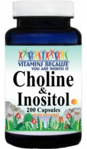 Vitamins Because Colina E Inositol 200cáps Original Importad