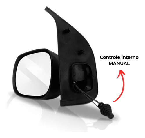 Par Retrovisor Nova Fiorino 2015 A 2024 Com Controle Manual