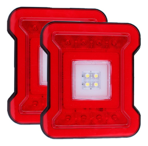 Par Plafon Calavera 12 Led Gel Cob Camion 4x4 Jeep 5 Funciof