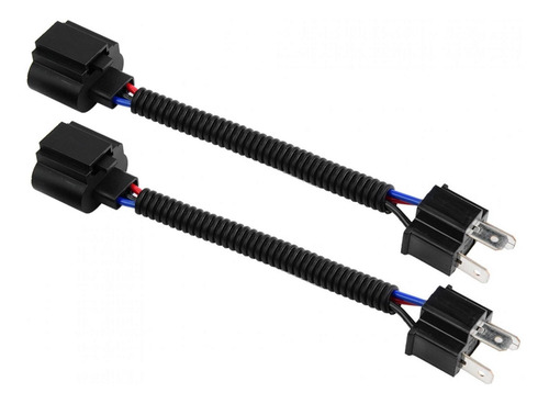 2pcs H4 Macho A H13 Hembra Conector De Alambre De Coleta Del
