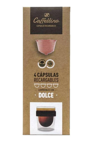 Imagen 2 de 4 de Capsulas Dolce Gusto Recargables Ecologicas X4 Caffettino