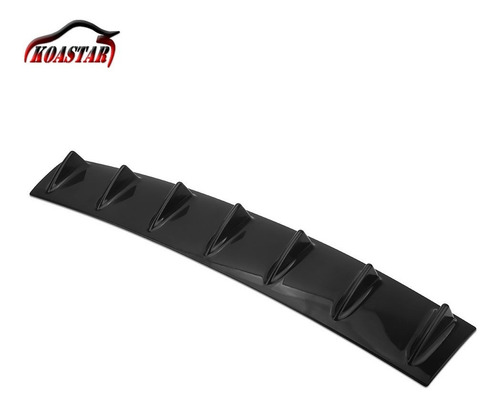 Difusor Trasero Adhesivo Puntas Tiburon Negro Auto Karvas