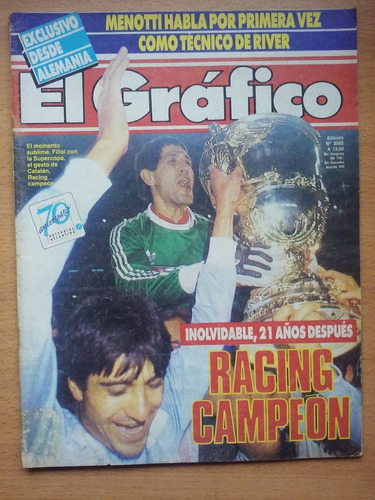 El Grafico 3585 Racing Campeon Supercopa 1988