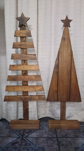 Arbolito De Navidad De Madera Vintage, Navideño Para Decorar