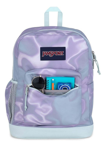 Mochila Jansport Cross Town Plus Urbana 26l Porta Notebook Color Platinum Puddles Diseño De La Tela Poliéster