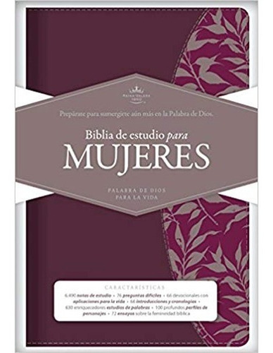 Biblia De Estudio Para Mujeres Vino Tinto - Peniel Chile