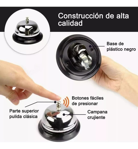 - 2pzs Campana Para Lobby De Hotel Timbres De Mesa De