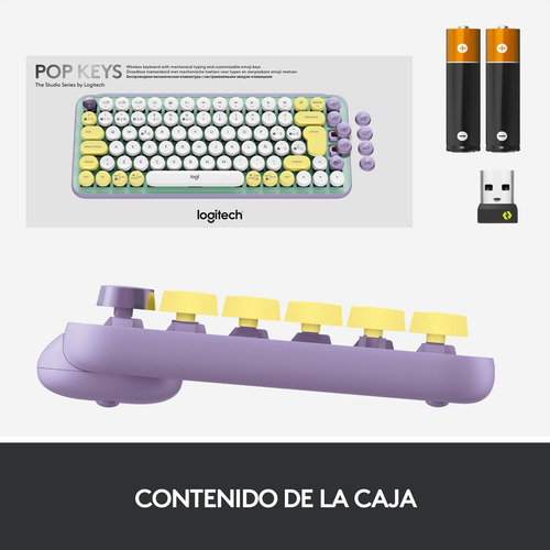 Imagen 7 de 9 de Teclado Inalámbrico Logitech Pop Daydream, Teclas Emojis