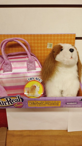 Perrito Con Cartera Fur Real Friends 77480 Color Blanco Y Marrón