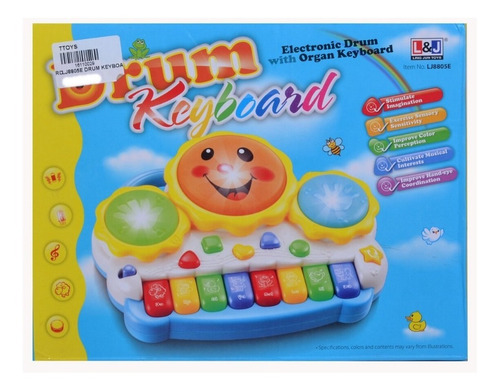 Teclado Piano Musical Bebê Brinquedo Infantil Divertido Drum