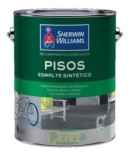 Esmalte Pisos 1 Lt Sherwin Williams Pintura Transitable