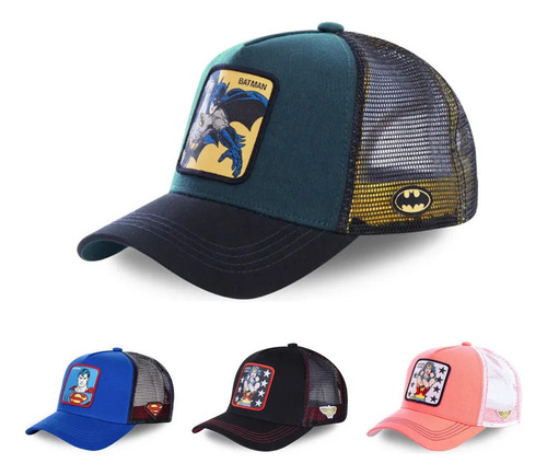 Gorra De Béisbol The Batman Superman Mesh Trucker