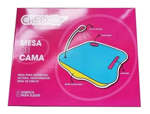 Imagen 2 de 6 de Mesa Bandeja De Cama Base Acolchada C/luz Led Love