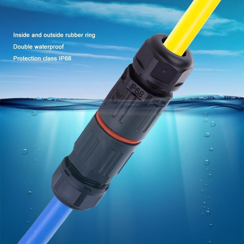 10 Conectores De Cable Eléctrico Impermeable Ip68 De 3 Pines
